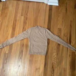 nude mock neck sweater